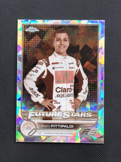 【博洋堂】卡牌拍卖专场第002期 - 2022 Topps Chrome F1 赛车卡 费迪帕尔蒂 红牛青训车手 未来之星 定妆照 92/100编 黑白碎冰折