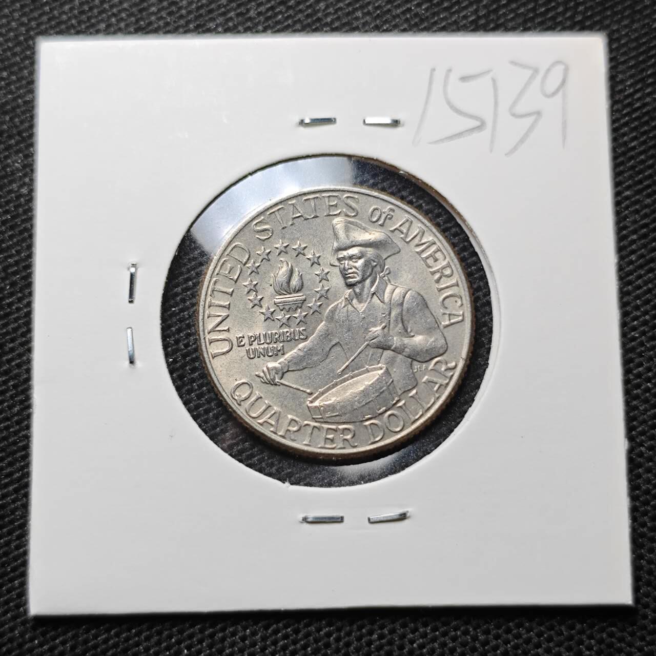 KK钱币收藏小铺 第315期 2月预留时间 周末发货 1976美国25分 纪念币 建国200周年