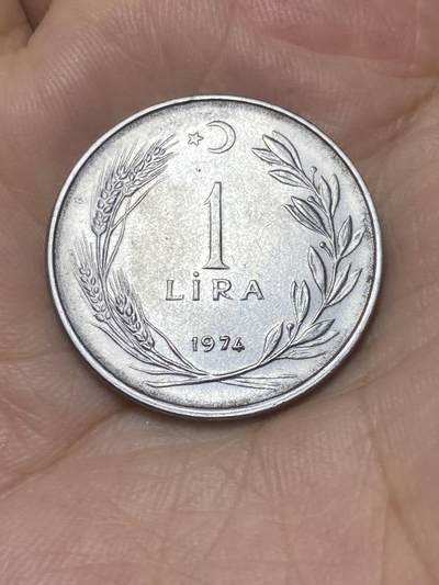 2025年第七十四场(总第一百场）外国好品散币(免佣金) - 土耳其🇹🇷1974年1里拉(第五套第三版，7克版)