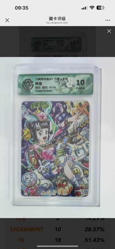 秋萤阁第12期 (8月1日周五晚上22点截拍，欢迎竞拍)  - 【限编】九州芳华志 万享*卡艺  嫦娥 路克 彩闪 07/35 10P