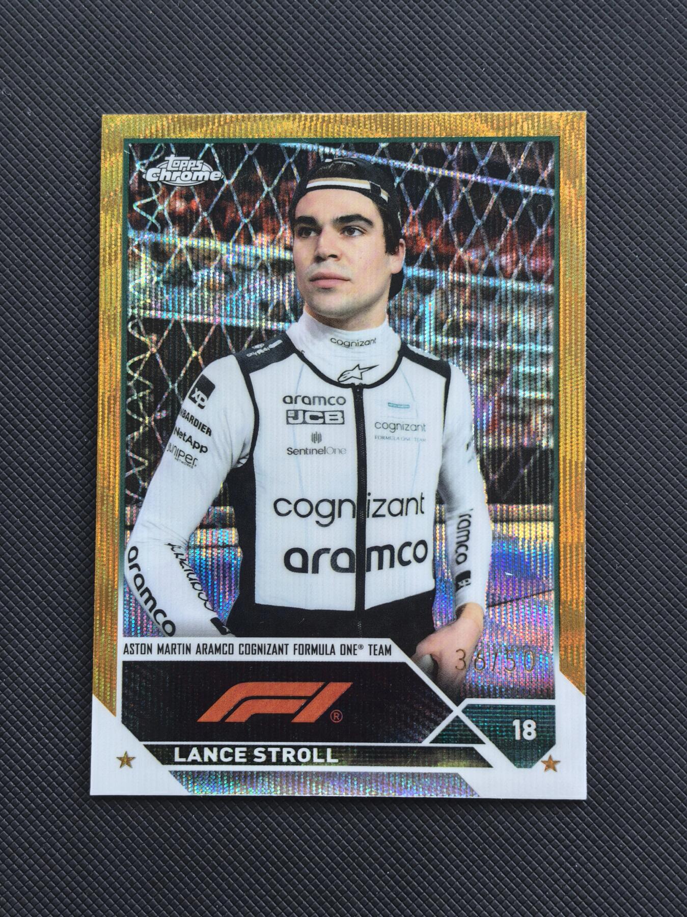 【博洋堂】卡牌拍卖专场第002期 2023 Topps Chrome F1 赛车卡 斯特罗尔 阿斯顿马丁车队 36/50编金折 低编
