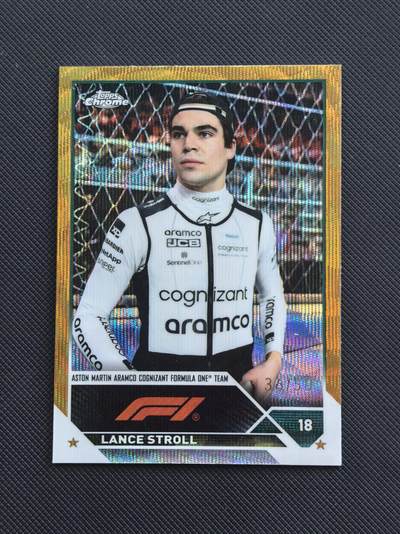 【博洋堂】卡牌拍卖专场第002期 - 2023 Topps Chrome F1 赛车卡 斯特罗尔 阿斯顿马丁车队 36/50编金折 低编