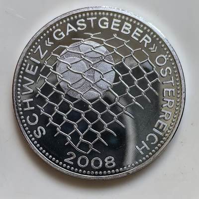 道一币馆币章第一百三十九场 - 奥地利2008年瑞士奥地利联合欧洲杯纪念章