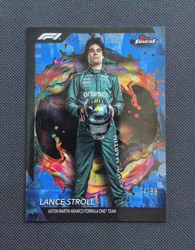 【博洋堂】卡牌拍卖专场第002期 - 2024 Topps Finest 元年 F1 赛车卡 斯特罗尔 阿斯顿马丁车队 74/99编 三级Rare 稀有