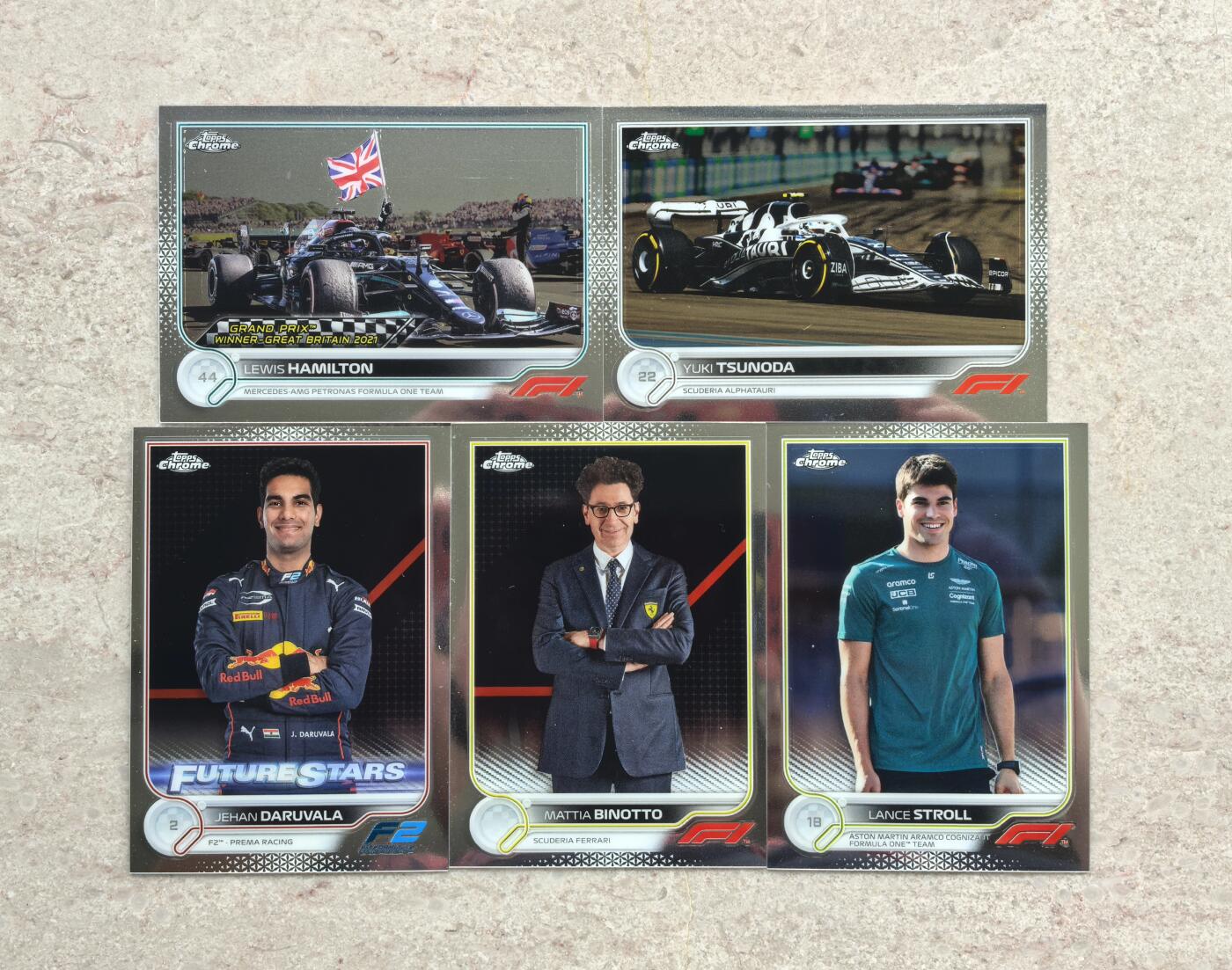 【博洋堂】卡牌拍卖专场第002期 2022 Topps F1赛车卡含汉密尔顿、角田5张一组