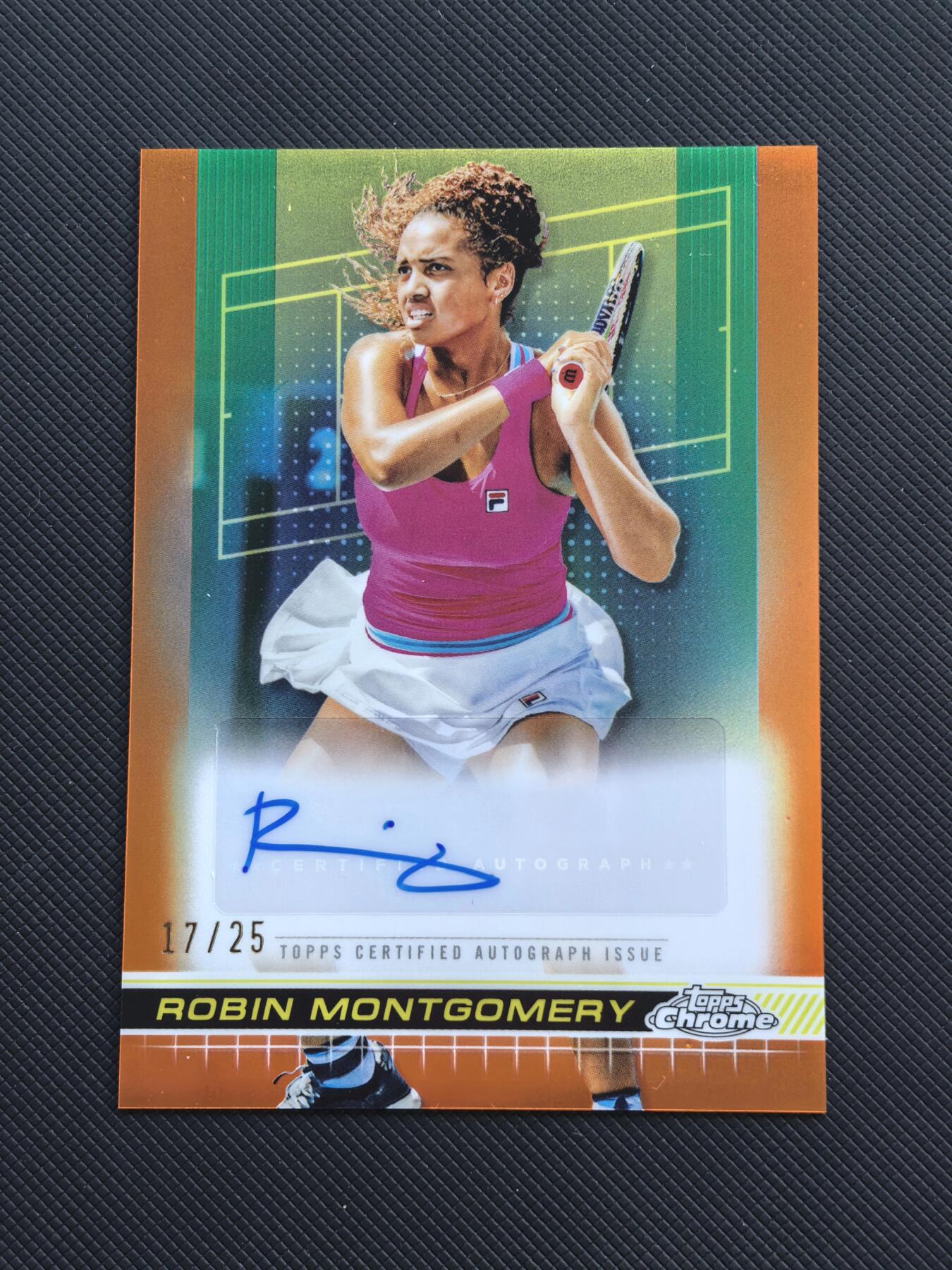 【博洋堂】卡牌拍卖专场第002期 2024 Topps Chrome 网球 罗宾 蒙哥马利 签字 17/25编 橙折 低编稀有