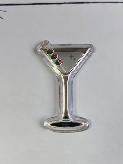 第169期拍卖【长期征集拍品】 - 卡装萨摩亚2023年马提尼鸡尾酒杯异形彩色10克纪念银币，999银，发行1806枚