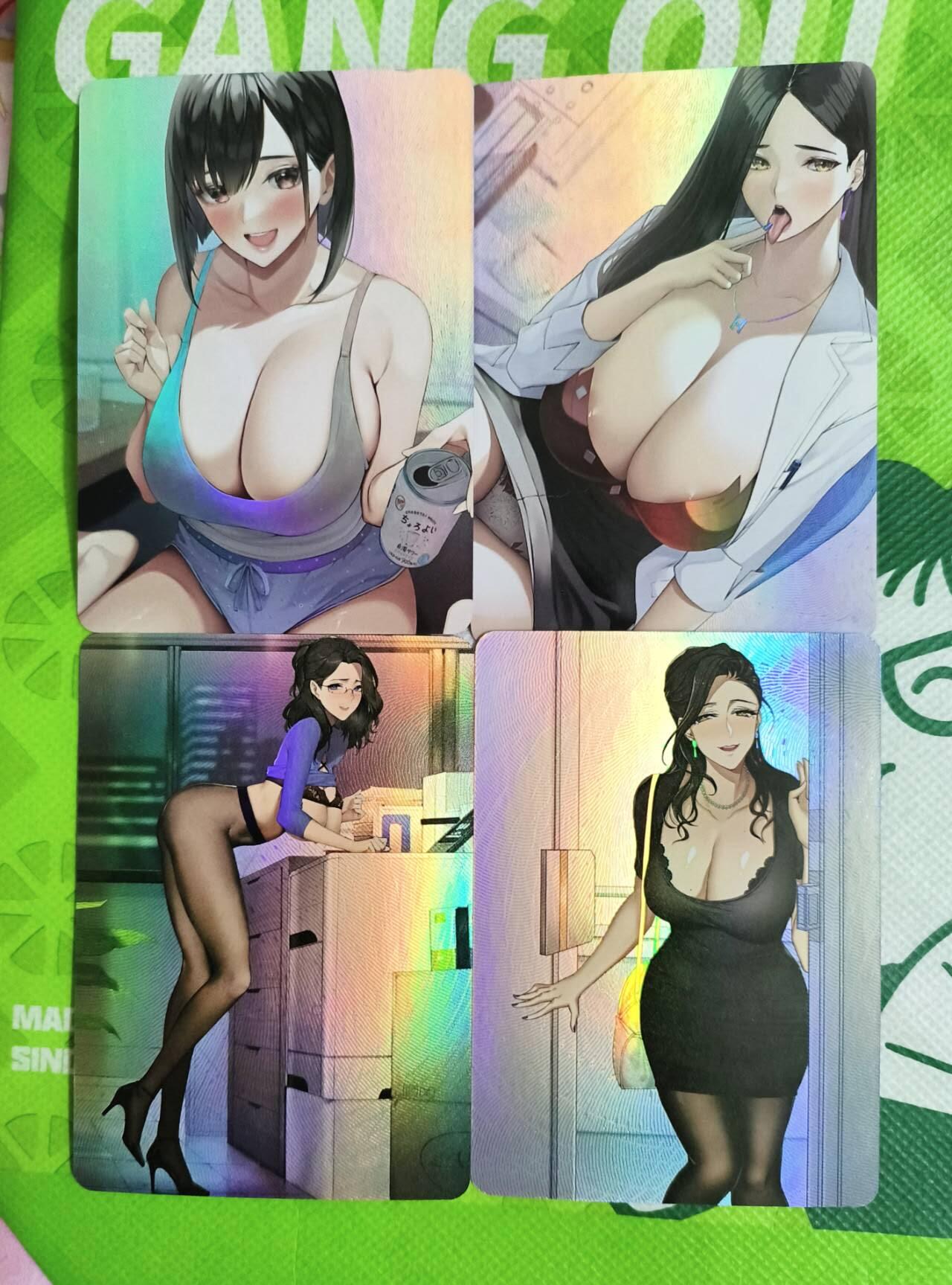 龙虎卡牌第48场 （无佣金，满120包邮，欢迎送拍，摩点开车） 彩闪4张 韩风女卡