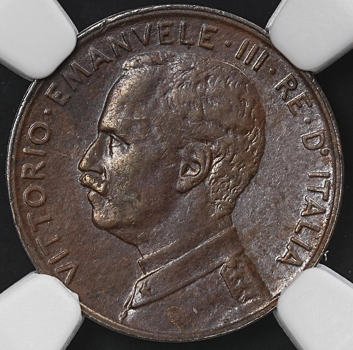 修遠堂世界钱币第七十九期 NGC AU58BN 1918年意大利1分铜币 特年 少见