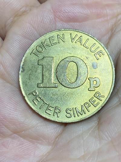2025年第七十四场(总第一百场）外国好品散币(免佣金) - 英国🇬🇧Peter Simper公司10便士游戏机或点唱机代币