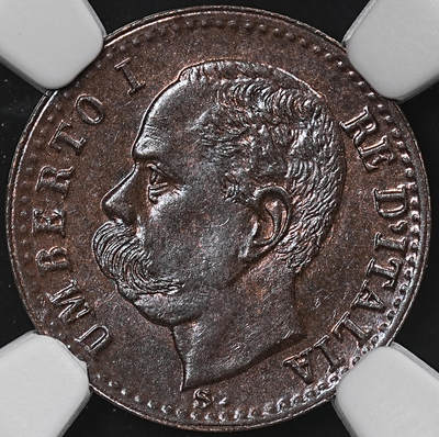 修遠堂世界钱币第七十九期 - NGC MS64BN 1900年意大利1分铜币