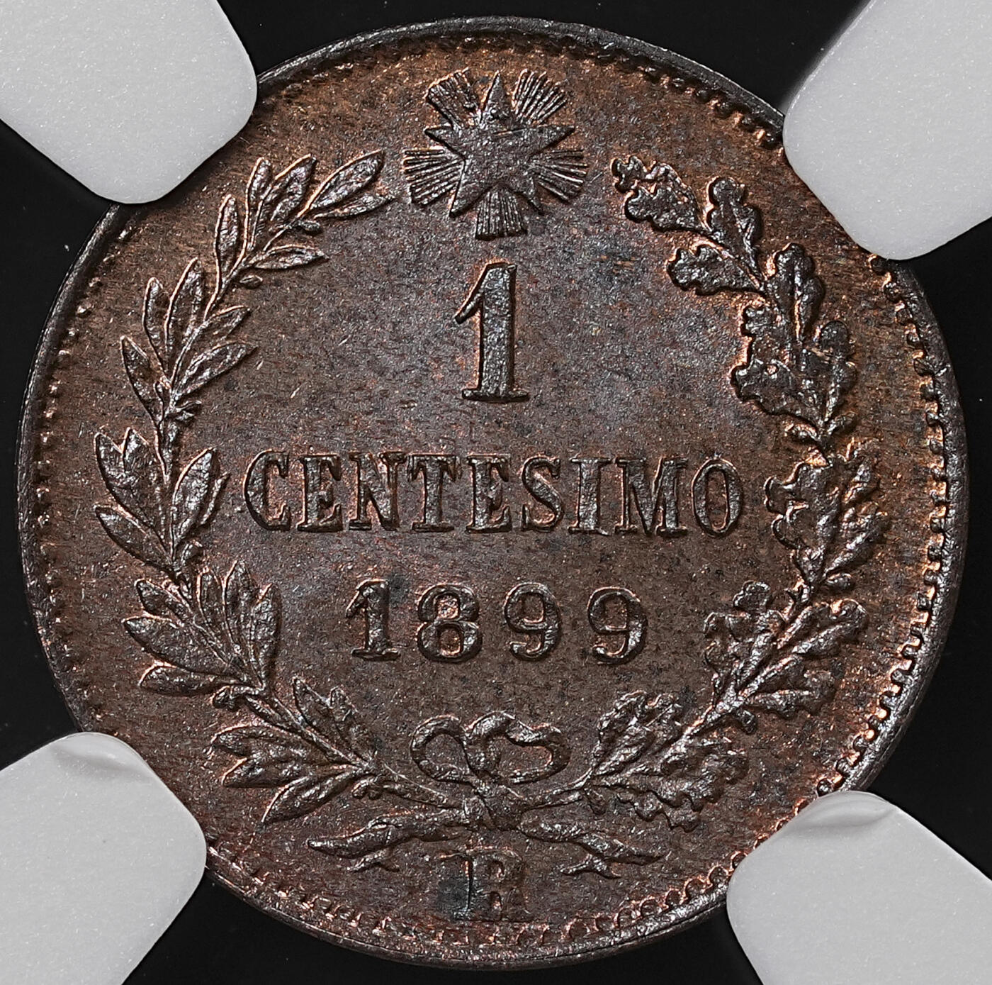 修遠堂世界钱币第七十九期 NGC MS64BN 1899年意大利1分铜币