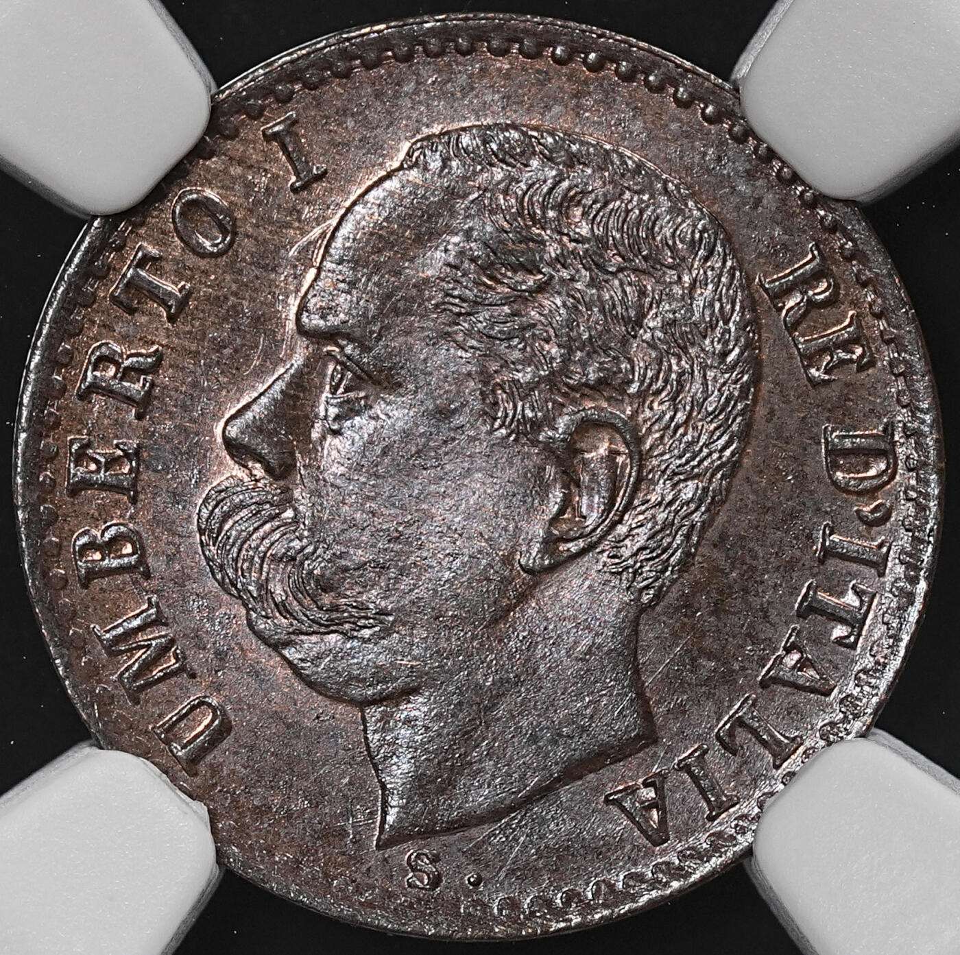 修遠堂世界钱币第七十九期 NGC MS64BN 1896年意大利1分铜币