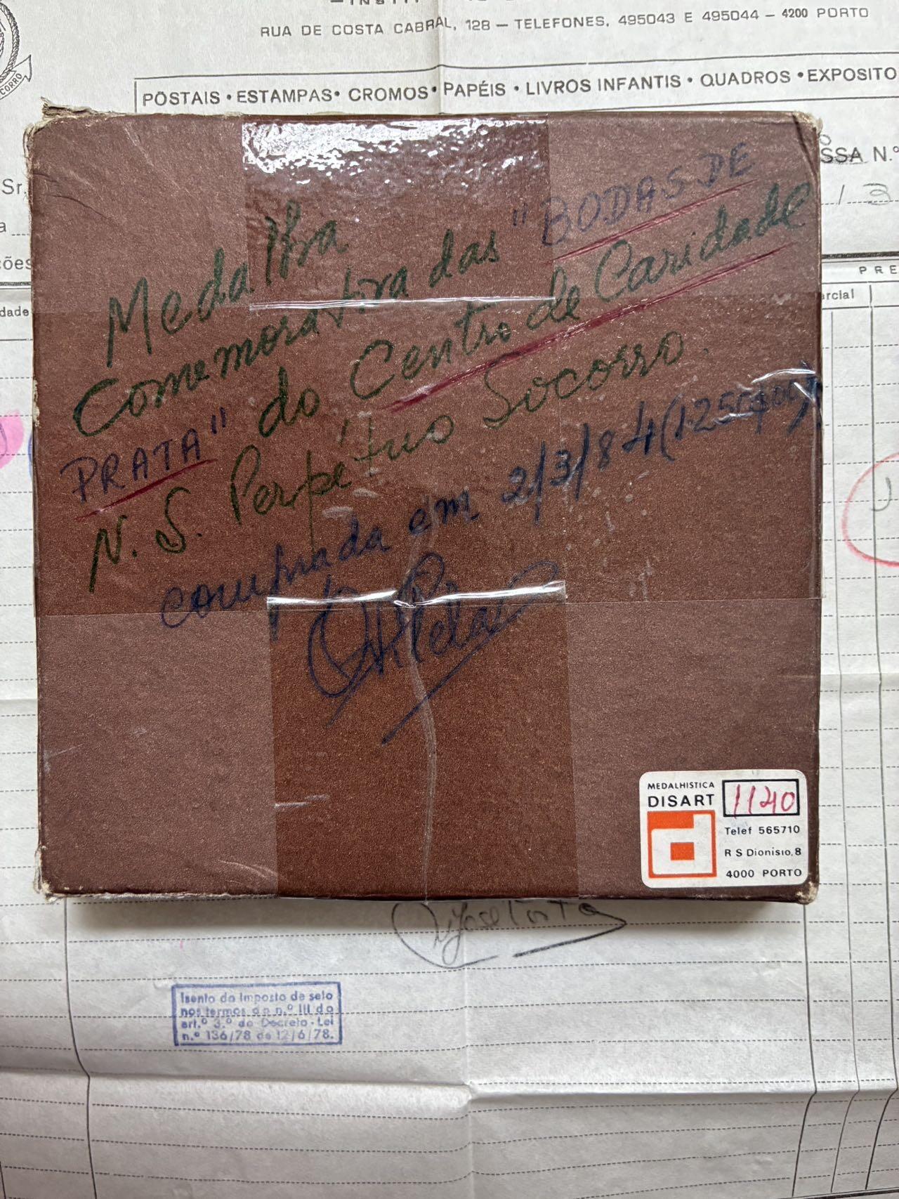 原包装 发票 葡萄牙1983年 超大 铜章 710g