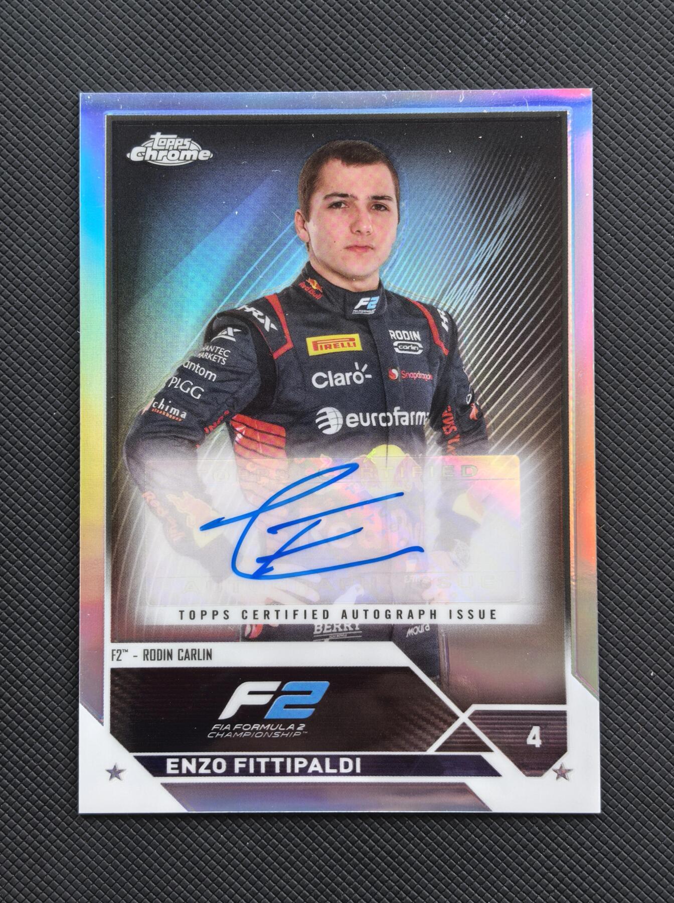 【博洋堂】卡牌拍卖专场第002期 2023 Topps Chrome F1 赛车卡 费迪帕尔蒂 红牛青训车手 未来之星 定妆照 签字 银折