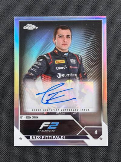 【博洋堂】卡牌拍卖专场第002期 - 2023 Topps Chrome F1 赛车卡 费迪帕尔蒂 红牛青训车手 未来之星 定妆照 签字 银折