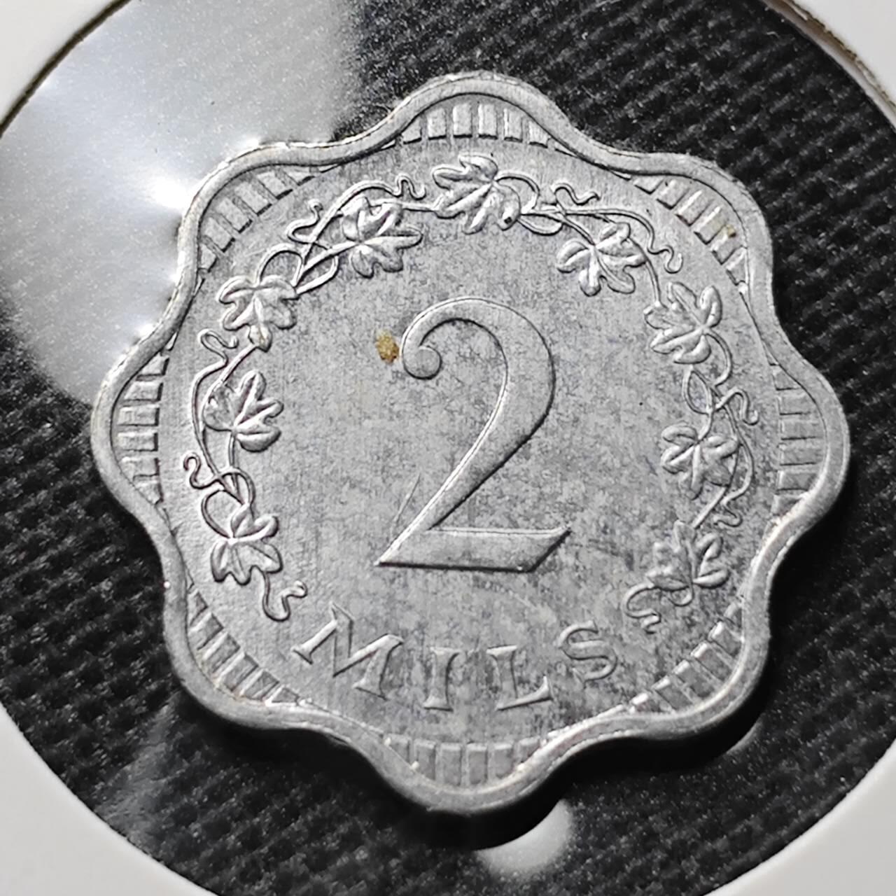 KK钱币收藏小铺 第315期 2月预留时间 周末发货 1972马耳他2米尔 