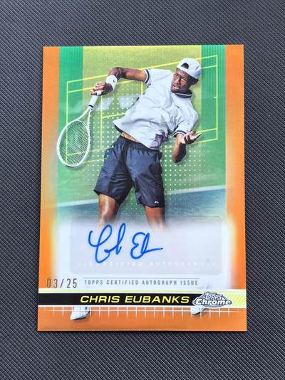 【博洋堂】卡牌拍卖专场第002期 - 2024 Topps Chrome 网球 克里斯 尤班克斯 签字 03/25编 橙折 低编稀有