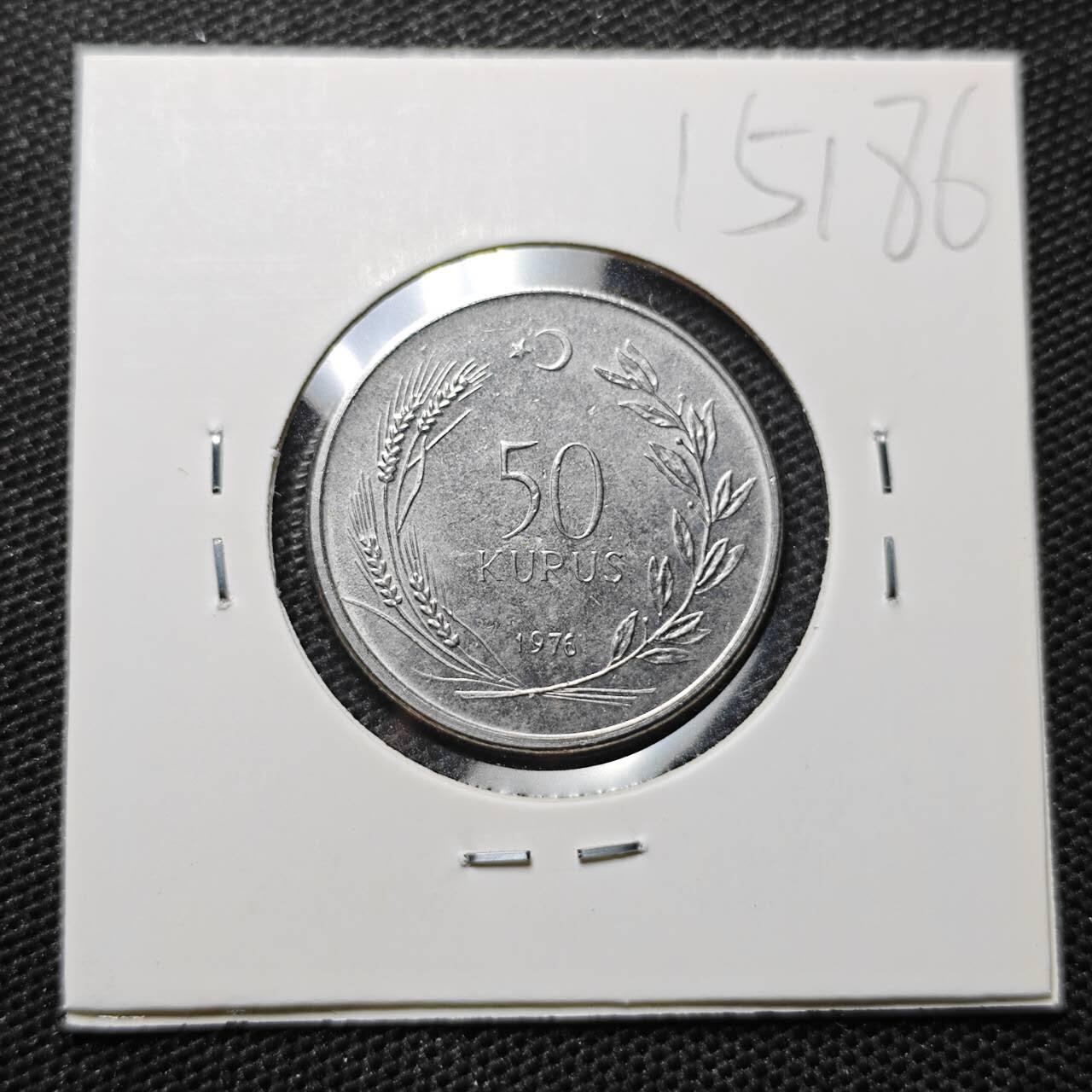 KK钱币收藏小铺 第315期 2月预留时间 周末发货 1976土耳其50库鲁披纱女士