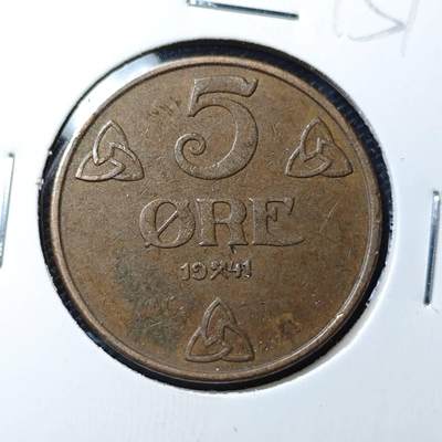 KK钱币收藏小铺 第315期 2月预留时间 周末发货 - 1941挪威5欧尔  