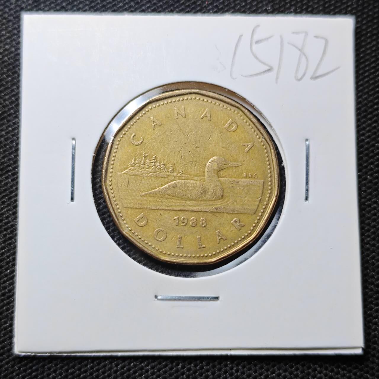 KK钱币收藏小铺 第315期 2月预留时间 周末发货 1988加拿大1元 