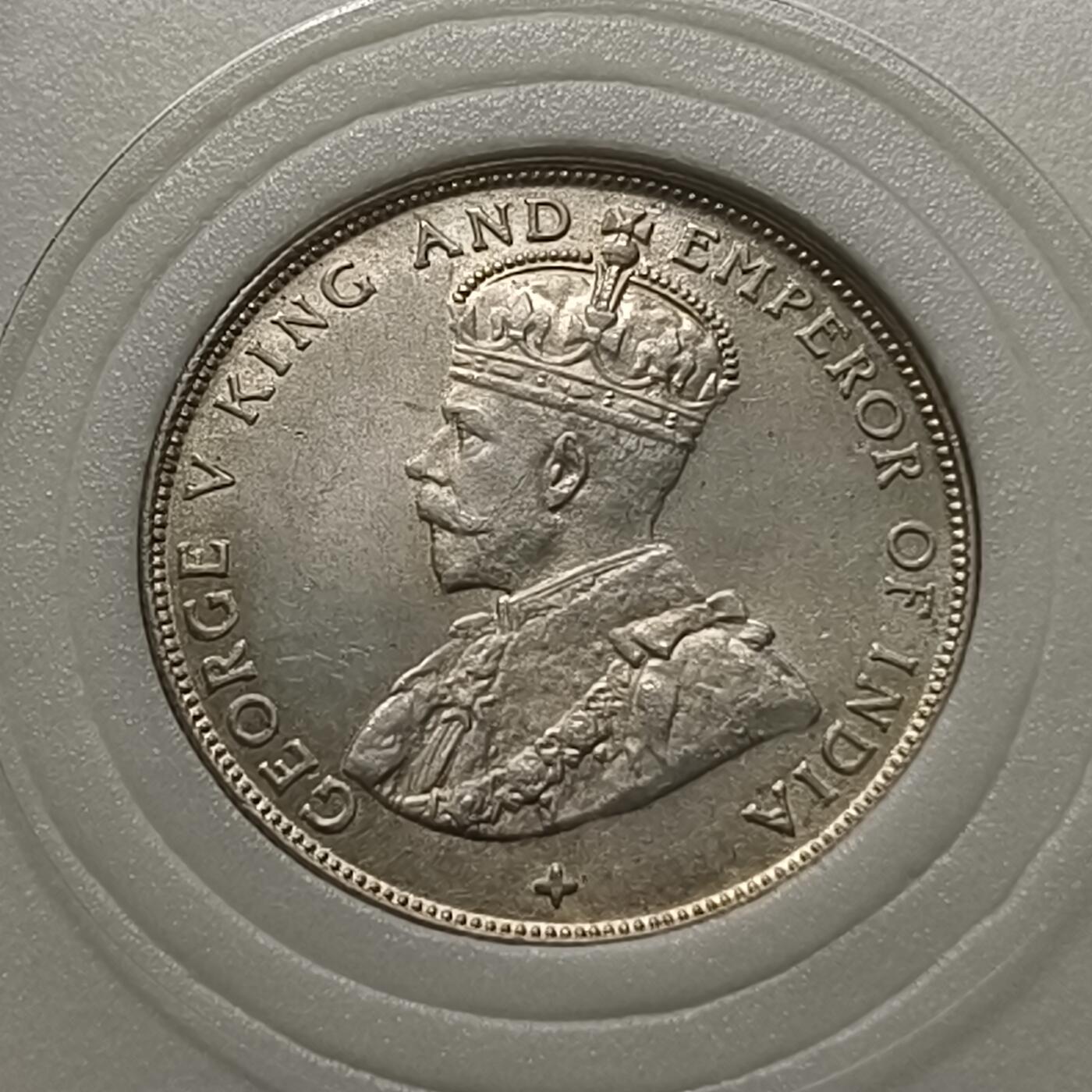 【全场包邮】纯粹捡漏拍448场 英属海峡1920年乔治五世50分银币