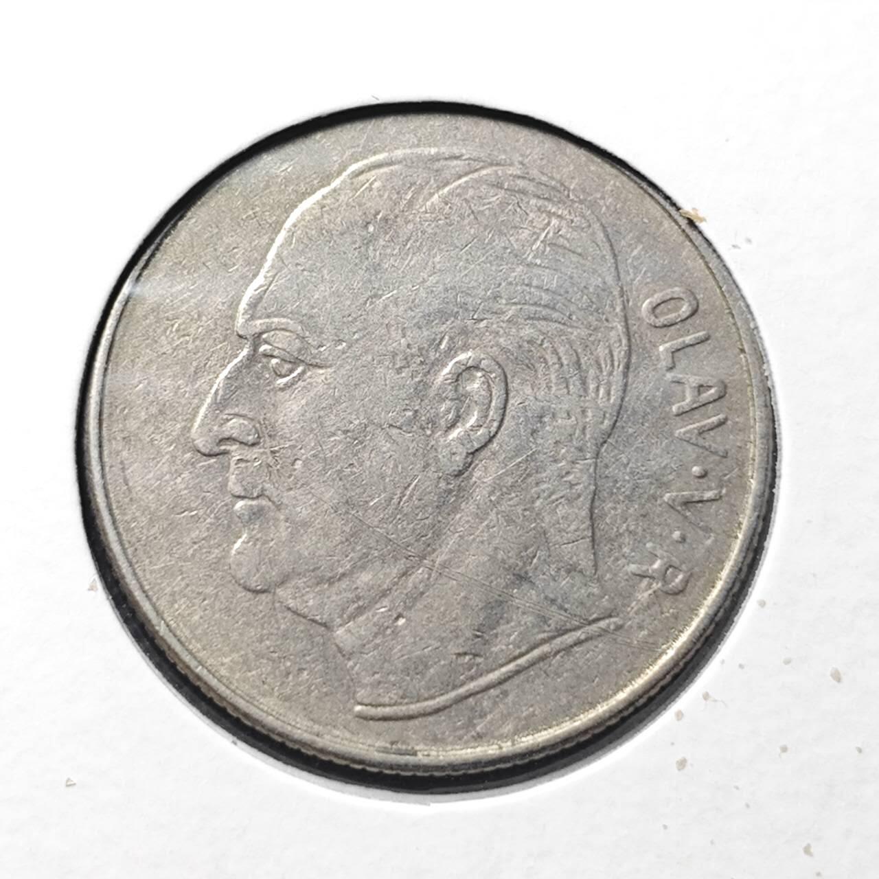 KK钱币收藏小铺 第316期 2月预留时间 周末发货 1971挪威1克郎 