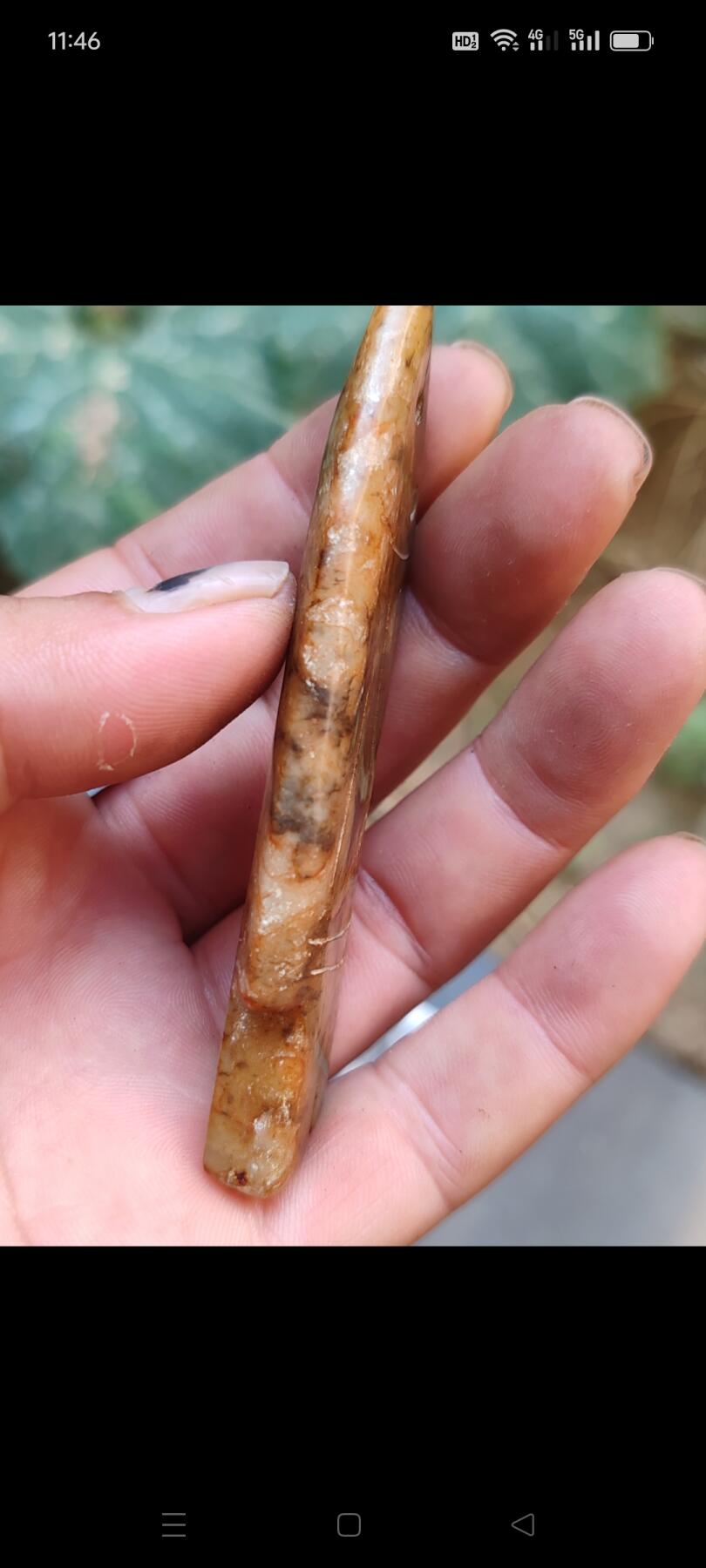 老玉雕刻鱼挂件一个，品相如图