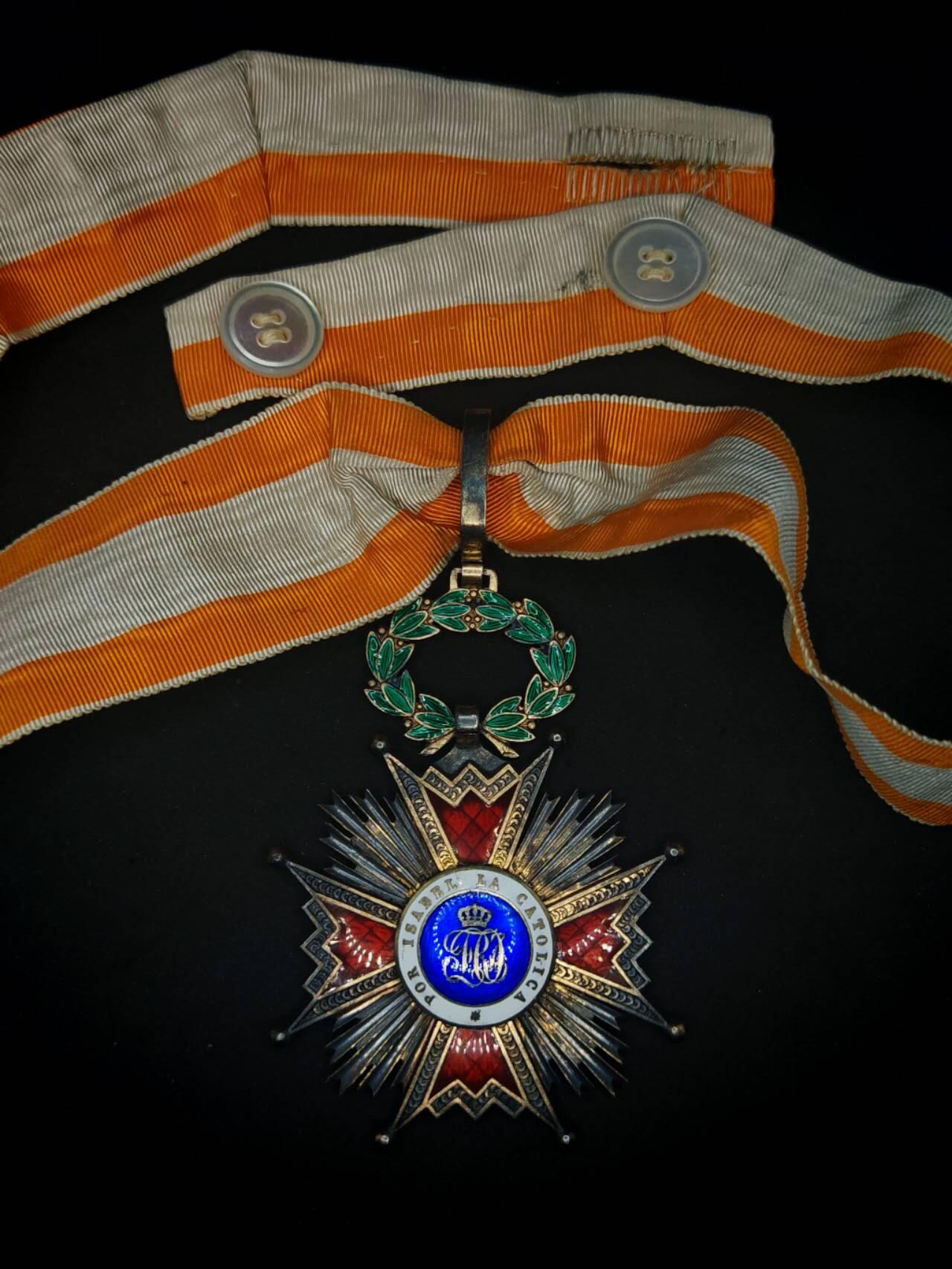 凯旋世界勋赏（第17期）（欢迎送拍）（对拍品有疑问请询问客服，不接受到手刀，出价默认拍品品相。请认真阅读拍卖规则！出价默认已认可！）（收到货请录制开箱视频，无视频概不处理问题。） 西班牙天主教伊丽莎白勋章 大军官级脖子 王国时期版本