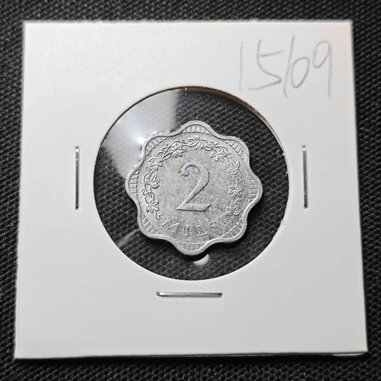 KK钱币收藏小铺 第315期 2月预留时间 周末发货 1972马耳他2米尔 