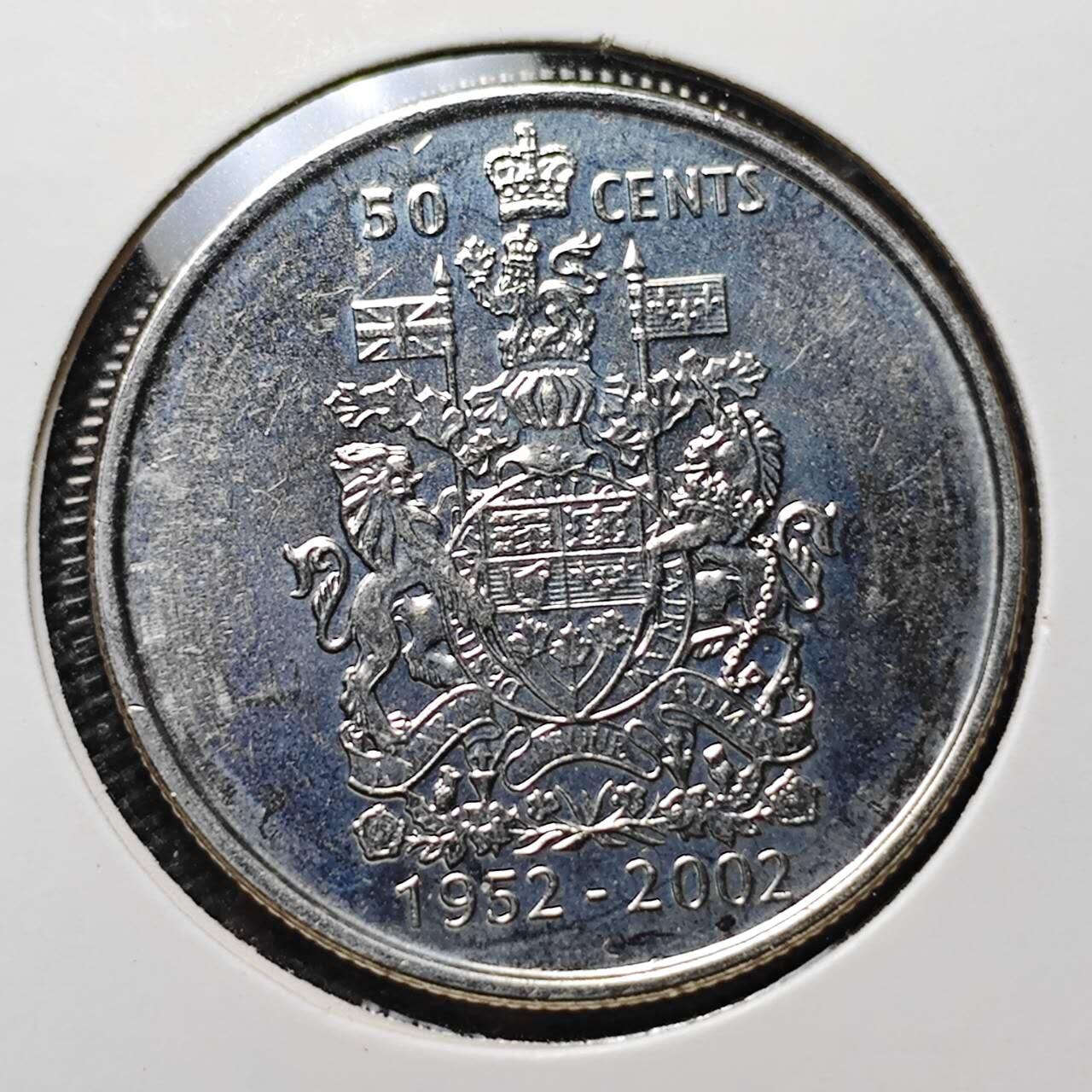 KK钱币收藏小铺 第315期 2月预留时间 周末发货 2002加拿大50分 纪念币