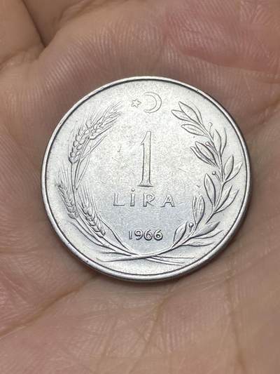 2025年第七十四场(总第一百场）外国好品散币(免佣金) - 土耳其🇹🇷1966年1里拉(第五套第二版，8克版)