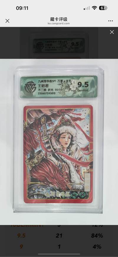 秋萤阁第12期 (8月1日周五晚上22点截拍，欢迎竞拍)  - 【限编】九州芳华志 万享*卡艺 王昭君 不二猿 折光 05/25 9.5分
