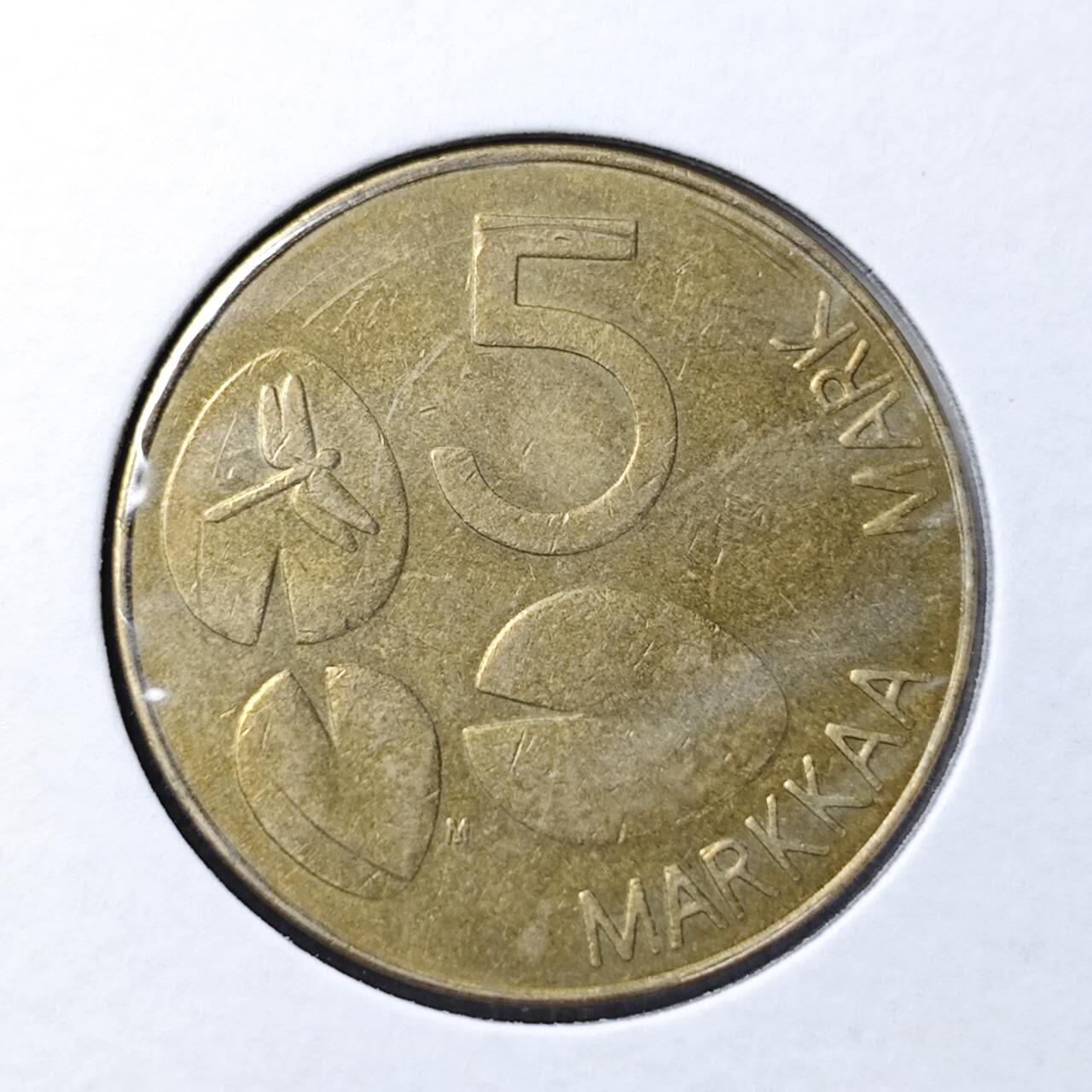 KK钱币收藏小铺 第316期 2月预留时间 周末发货 1993芬兰5马克 