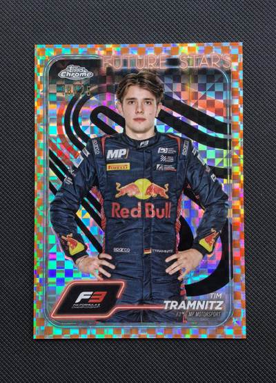 【博洋堂】卡牌拍卖专场第002期 - 2024 Topps Chrome F1 赛车卡 特拉姆尼茨 红牛青训车手 未来之星 定妆照 18/25编 橙格子折