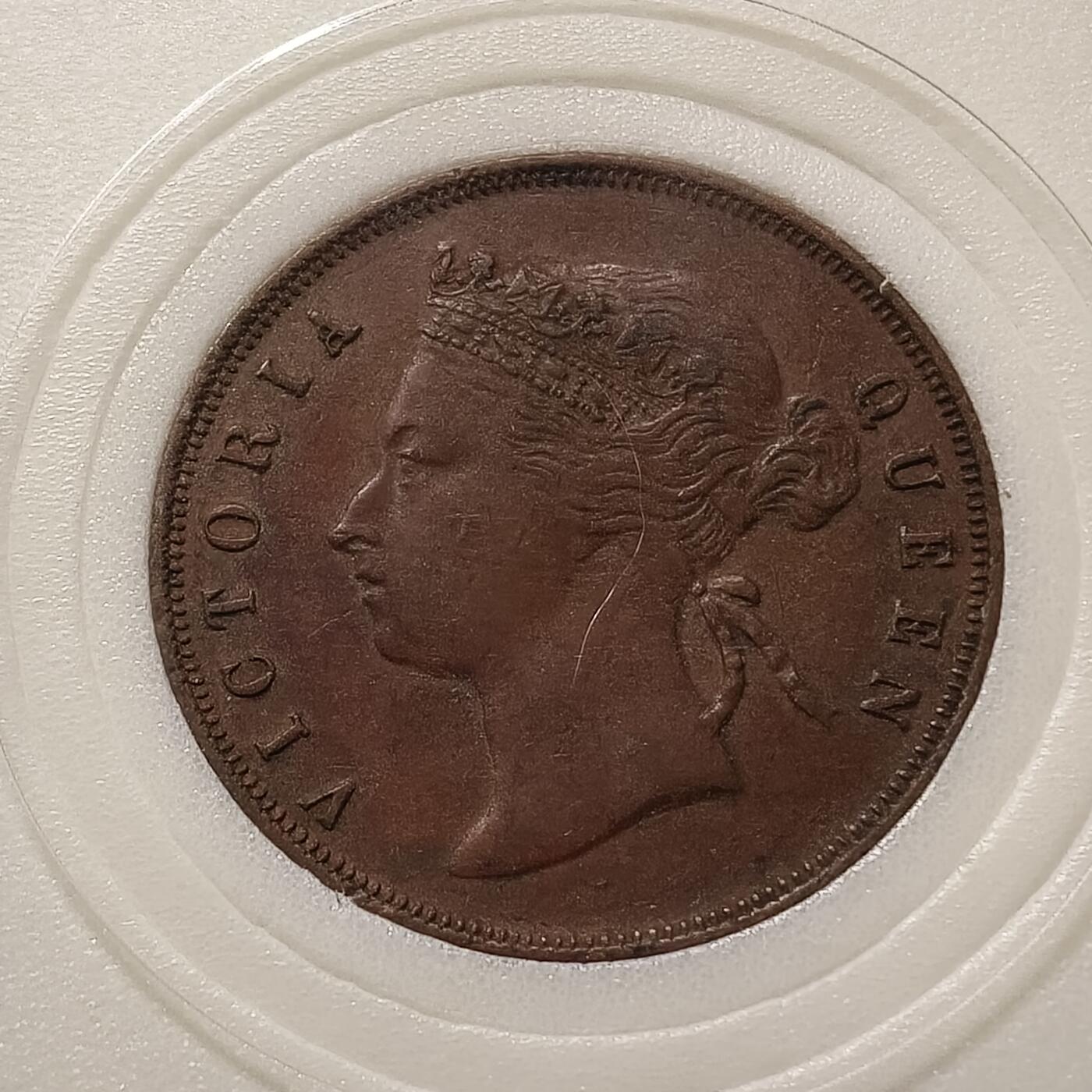 【全场包邮】纯粹捡漏拍448场 英属海峡1900年维多利亚女王1分大铜币