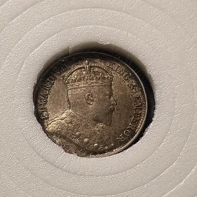 【全场包邮】纯粹捡漏拍448场 - 香港1904年爱德华七世老包浆好品五仙银币