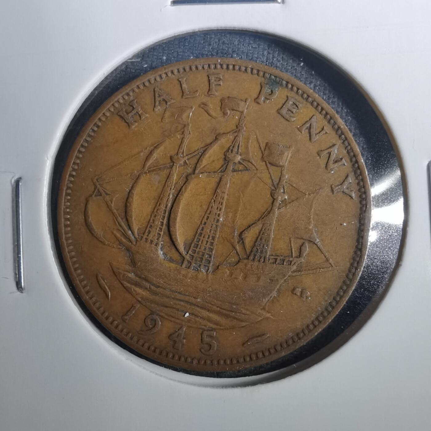 沼泽如烟--第803场 英国1945年半便士
