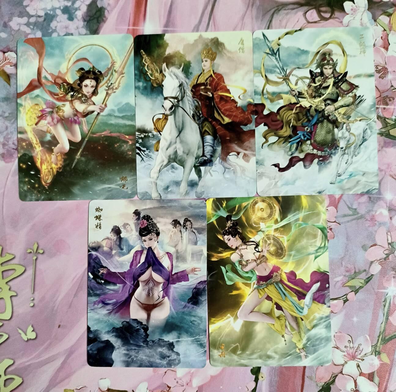 龙虎卡牌第48场 （无佣金，满120包邮，欢迎送拍，摩点开车） 普卡5张 燎原西游 不重复人物