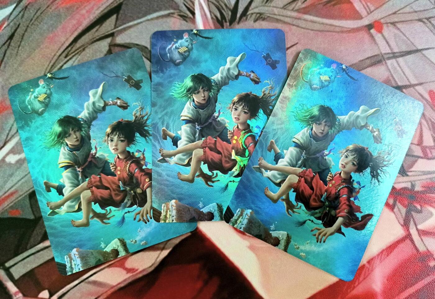 龙虎卡牌第48场 （无佣金，满120包邮，欢迎送拍，摩点开车） 彩闪3张 千与千寻三宫