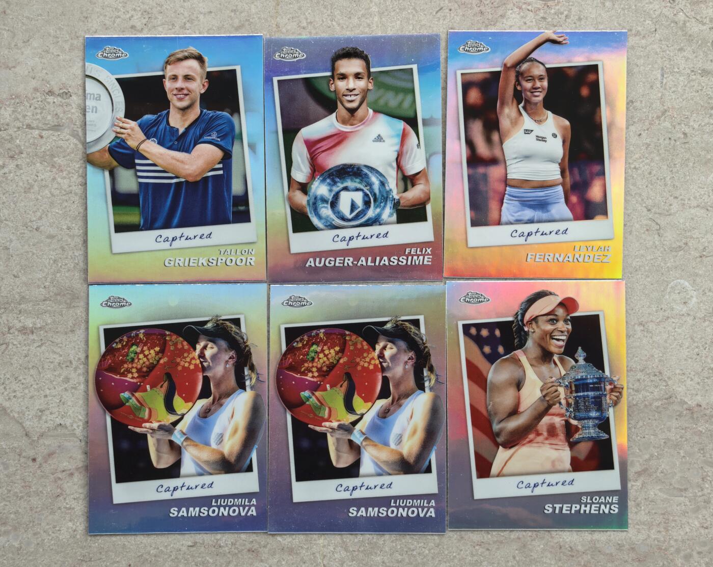 【博洋堂】卡牌拍卖专场第002期 2024 Topps Chrome 网球 Captured系列 战利品特卡 萨姆索诺娃等6张一组