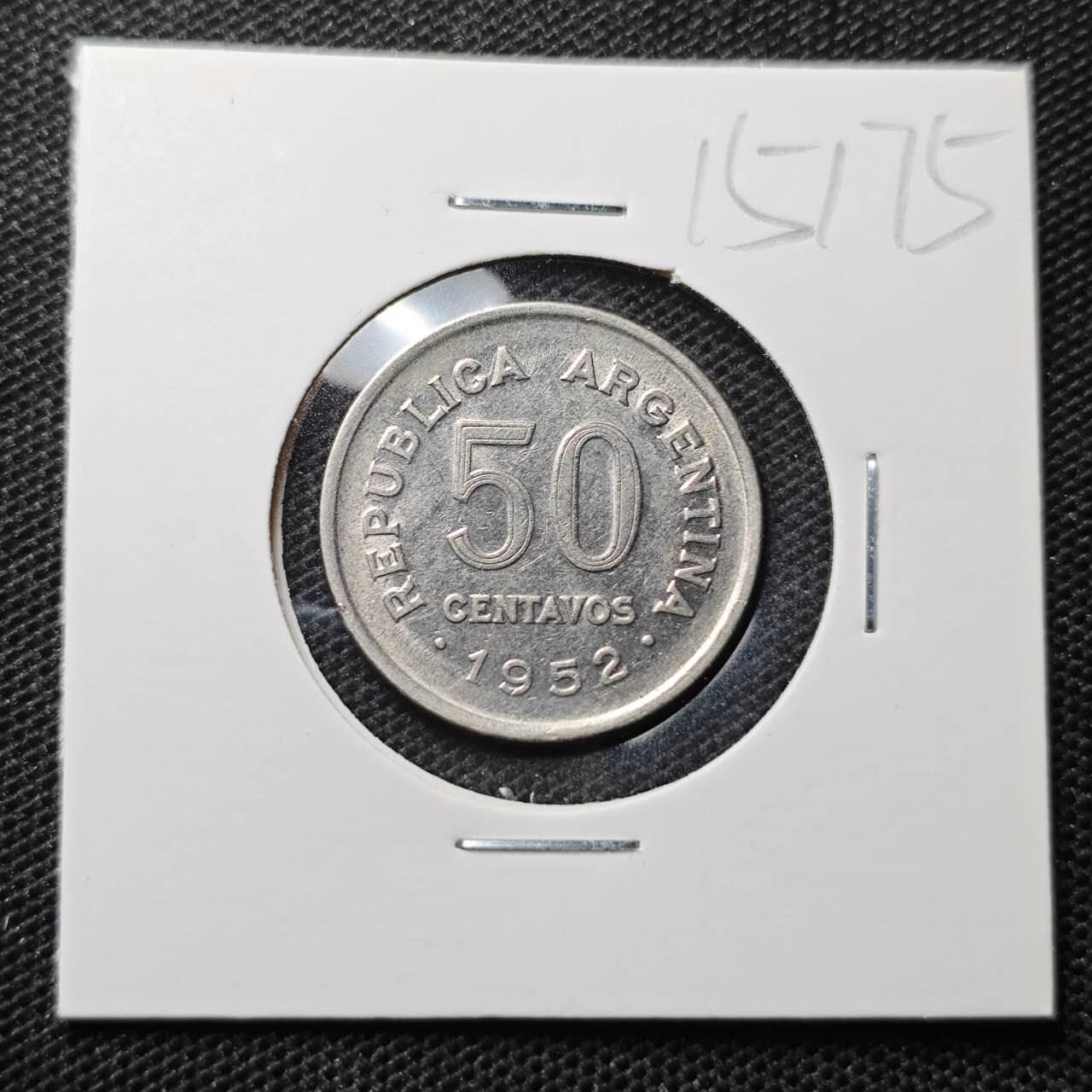 KK钱币收藏小铺 第315期 2月预留时间 周末发货 1952阿根廷50分 少面值