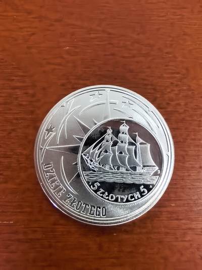 长老汇蛇年精选第三十一场拍卖 - 2005波兰帆船10兹罗提精制银币，币中币，14.14克925银（1）