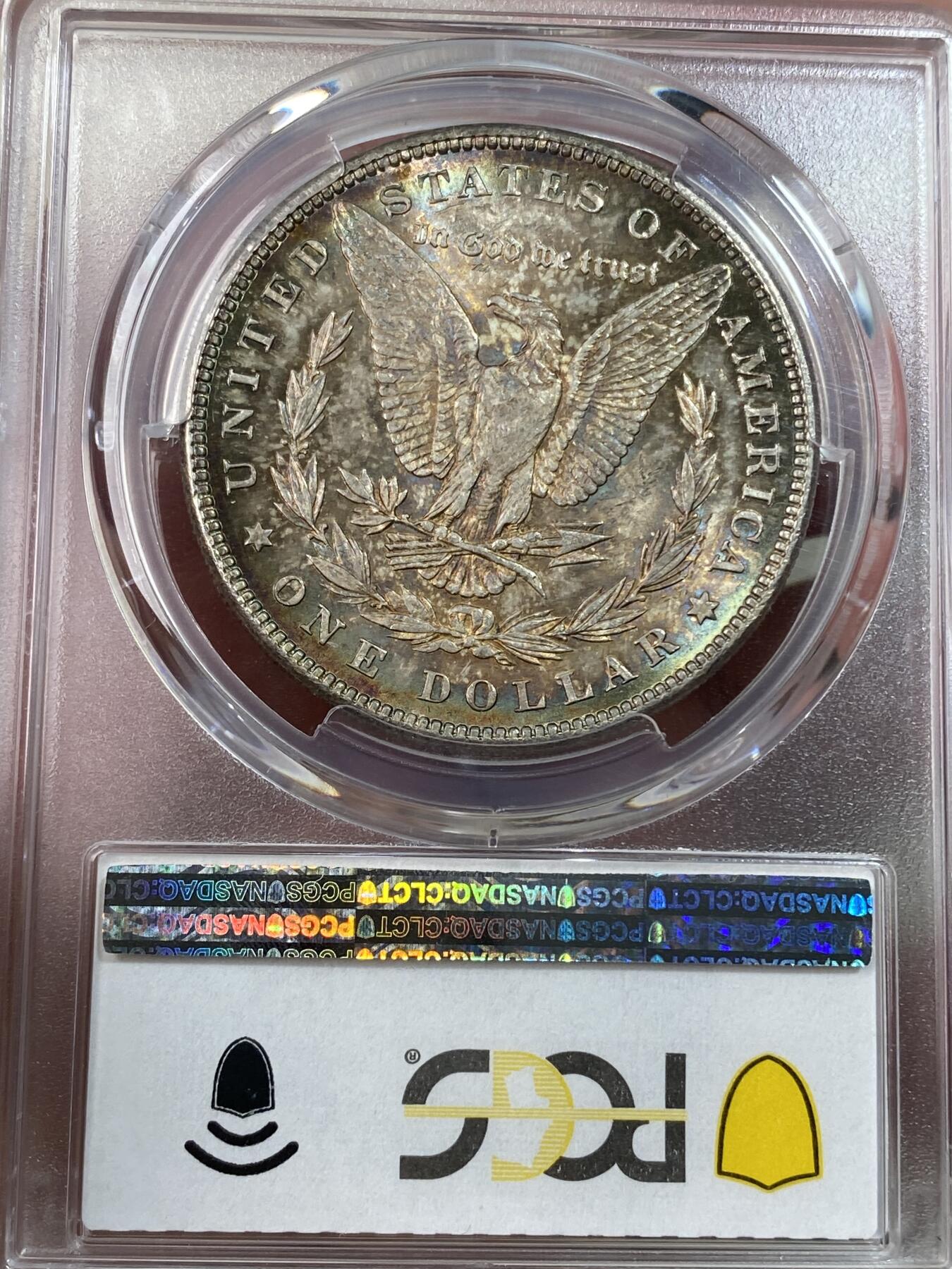 万国钱币拍卖第050期（万国五十期纪念大拍） PCGS MS65 1885年美国摩根女神一美元银币 BU五彩顶级收藏品相
