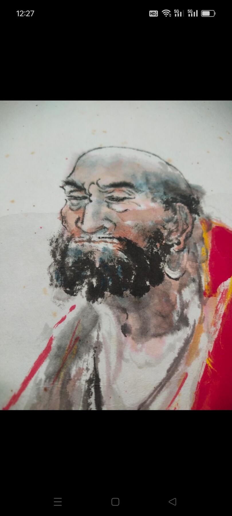 近代著名画家黄抗初手绘无量寿佛画，画工精美，风味别具一格，品相完美，保真迹手绘，收藏悬挂欣赏之佳品