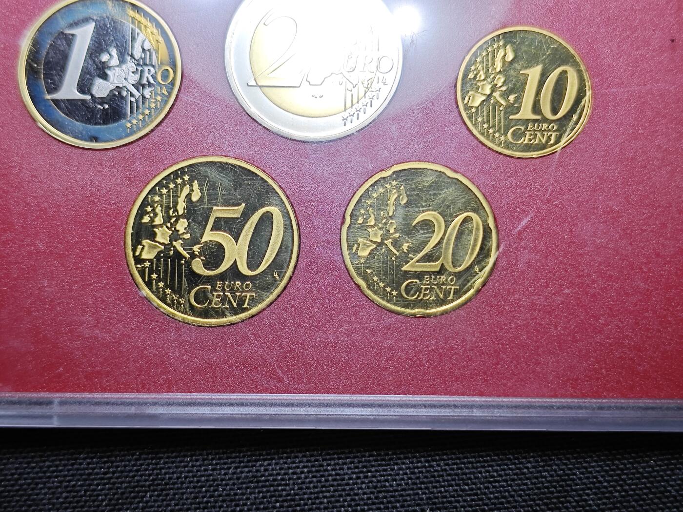 KK钱币收藏小铺 《批量/好品散币 套币 银币》专场 2月预留时间 周末发货  2002德国欧元大小面值精制套币