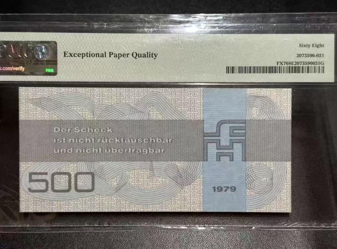 【礼羽收藏】🌏世界钱币拍卖第98期 德国 1979年500马克 AA冠 PMG68EPQ 超高分