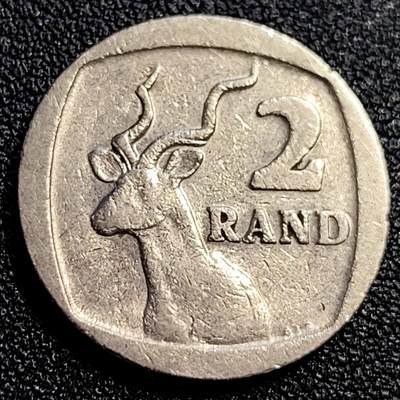 泉币菌-第72场-精品欢乐场-第5场 / 福利放送，感谢大家一直以来的支持。68-72场中，凡拍中15单及以上者，非偏远地区购买者，其所购所有商品满30包邮。       （特别说明：偏远地区包邮条件除满足购满15单及以上外，内蒙古、青海、西藏、宁夏需要满48包邮，新疆、西藏需要满68包邮。） - 南非2兰特镍币 1991年 跳羚 23mm