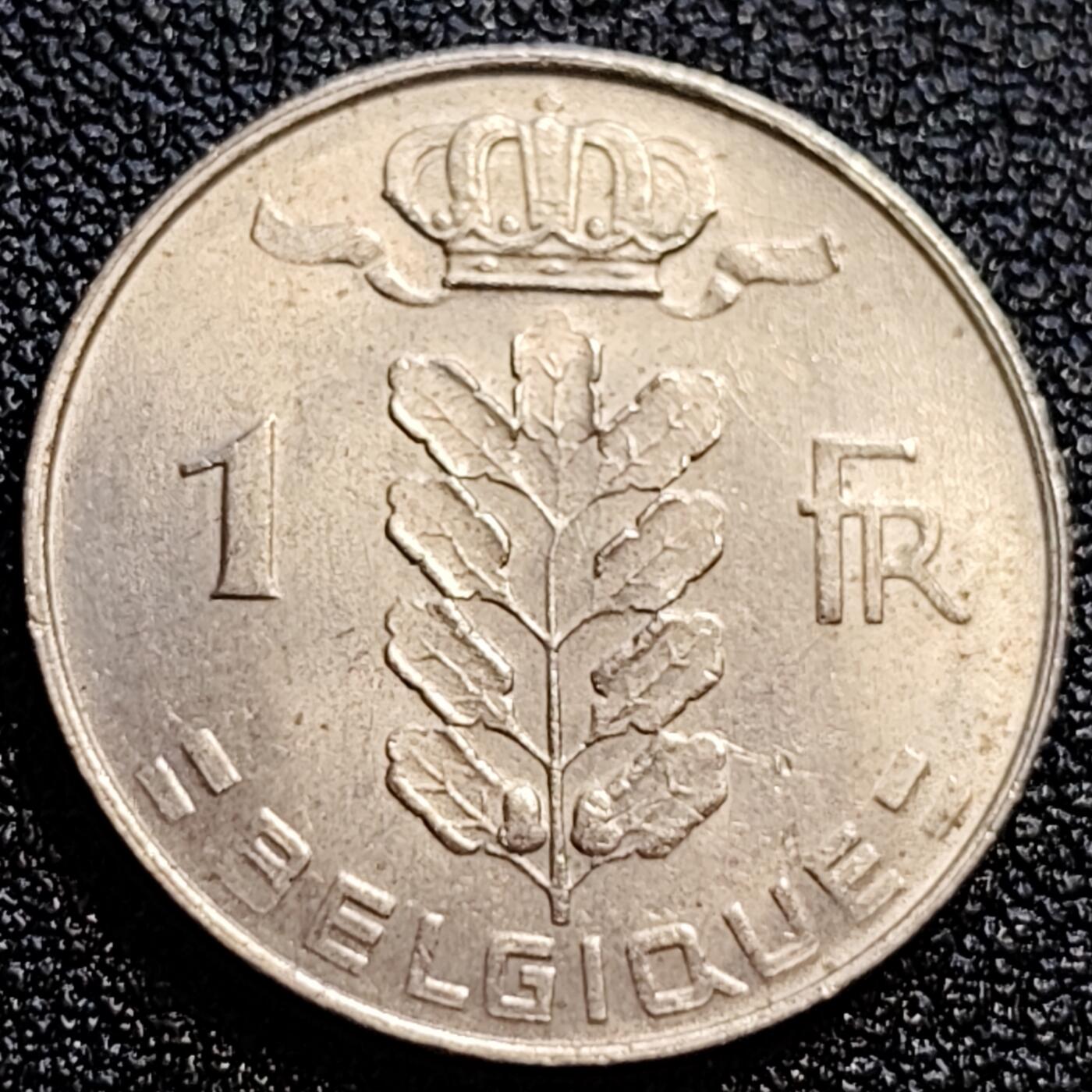 泉币菌-第71场-精品欢乐场-第4场 / 福利放送，感谢大家一直以来的支持。68-72场中，凡拍中15单及以上者，非偏远地区购买者，其所购所有商品满30包邮。       （特别说明：偏远地区包邮条件除满足购满15单及以上外，内蒙古、青海、西藏、宁夏需要满48包邮，新疆、西藏需要满68包邮。） 比利时1977年1法郎铜镍币（佛兰芒文版BELGIË），谷物女神
