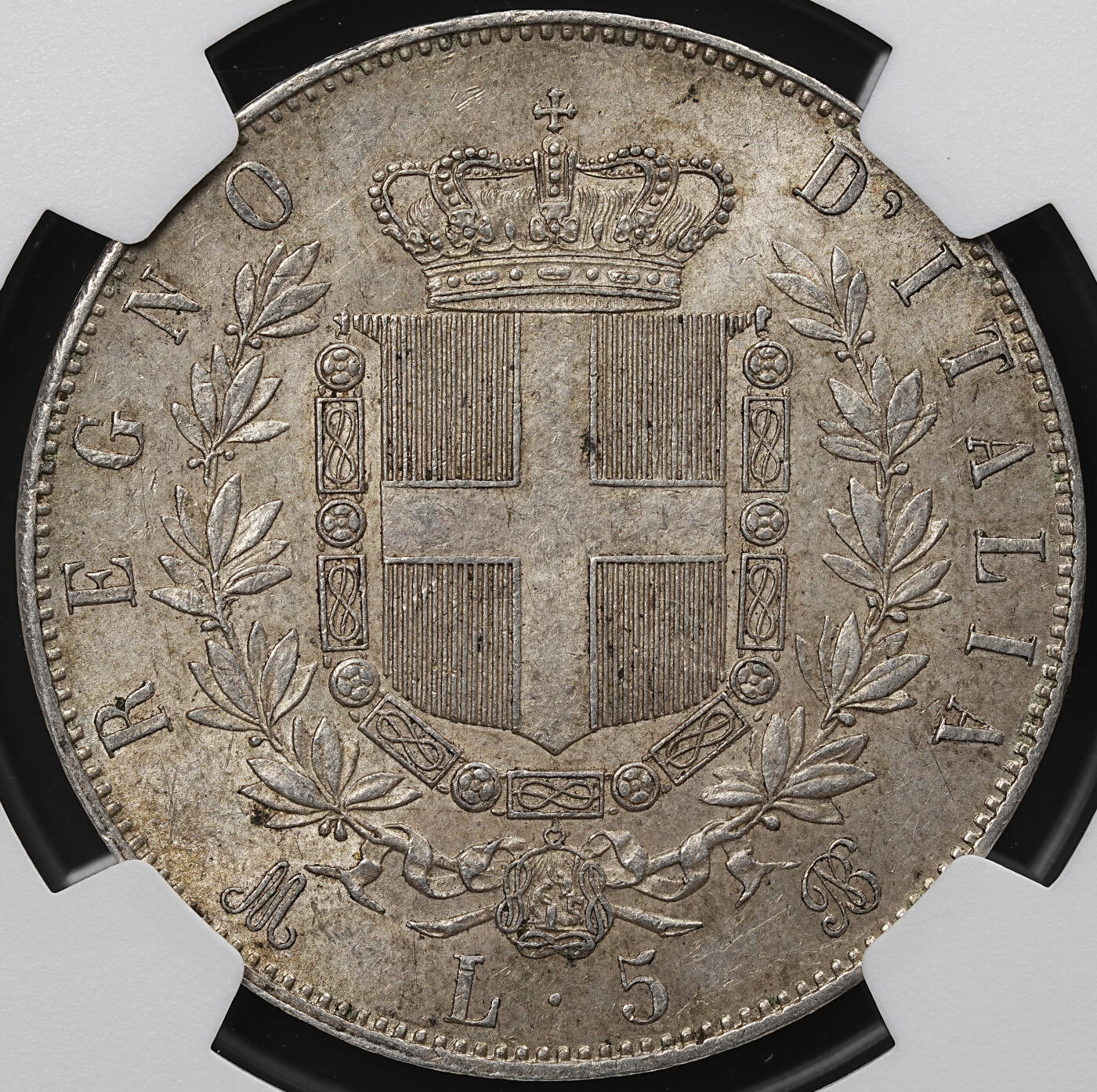 修遠堂世界钱币第七十九期 NGC MS61 1871年意大利5里拉大银币